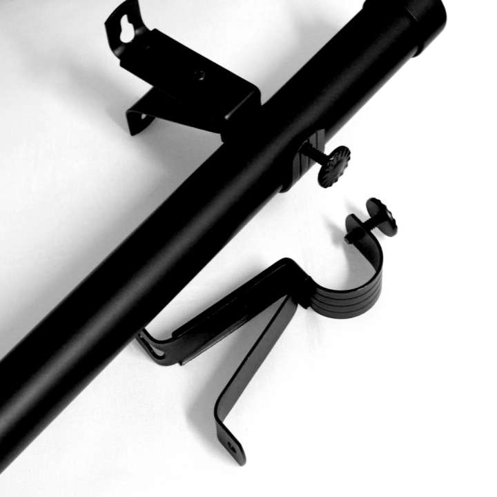 Curtain Pole Kits　Bracket Blouk-Single Black Child Safety／Cordless Blinds & Shades