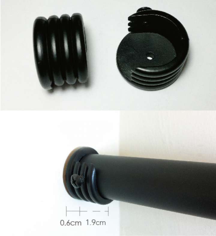 Curtain Pole Kits　Bracket Buloo (Recess-Fit) Black Child Safety／Cordless Blinds & Shades