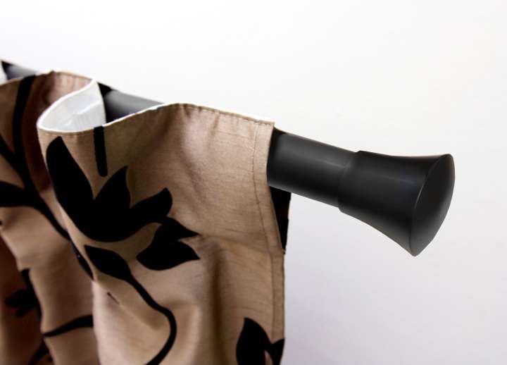 Curtain Pole Kits　Finial Jioba Black Child Safety／Cordless Blinds & Shades