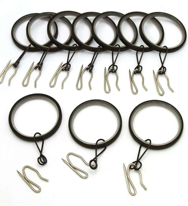 Curtain Pole Kits　Curtain Ring Zolun-Hook Black Child Safety／Cordless Blinds & Shades