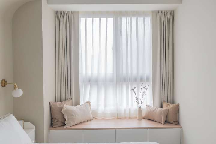 Lo-Fi House Select Curtains　Blackout 100% Blackout Canvas  - Cream Heat Insulation Blinds & Shades Child Safety／Cordless Blinds & Shades Blackout Blinds & Shades Motorized Blinds／Smart Blinds & Shades