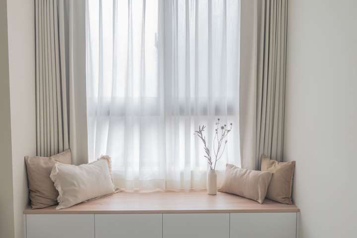 Lo-Fi House Select Curtains　Sheer Cross Sheer - Cream Child Safety／Cordless Blinds & Shades Light Filtering Blinds & Shades Semi-Transparent Blinds & Shades Motorized Blinds／Smart Blinds & Shades