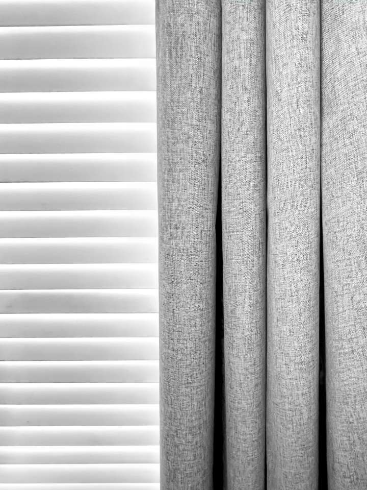 Mannada Korean Style Curtains　100% Blackout MND1006099 Mist Khaki Motorized Blinds／Smart Blinds & Shades Child Safety／Cordless Blinds & Shades Blackout Blinds & Shades