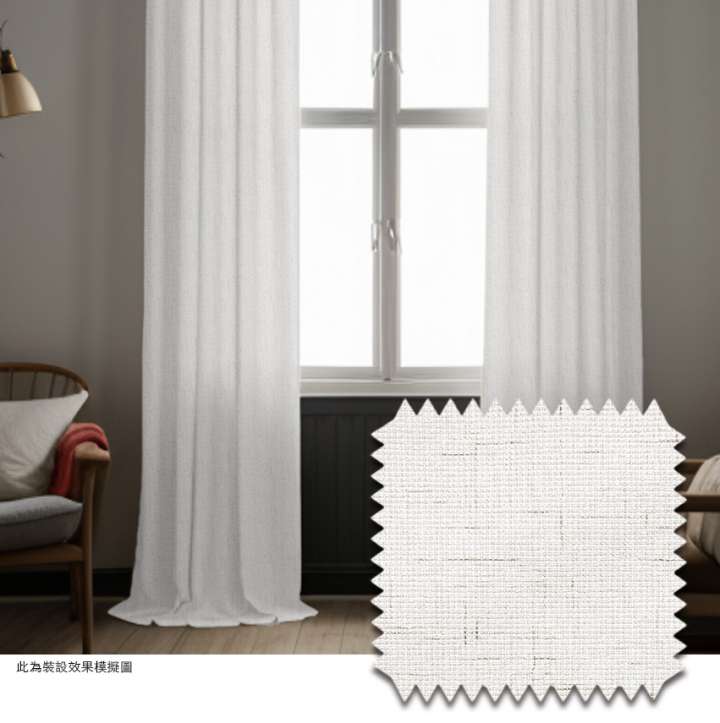 Mannada Korean Style Curtains　100% Blackout MND1009AA Cross Cream Child Safety／Cordless Blinds & Shades Blackout Blinds & Shades Motorized Blinds／Smart Blinds & Shades