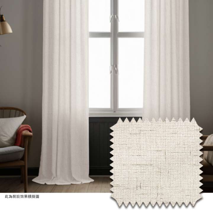 Mannada Korean Style Curtains　100% Blackout MND1009AB Cross Beige Child Safety／Cordless Blinds & Shades Blackout Blinds & Shades Motorized Blinds／Smart Blinds & Shades