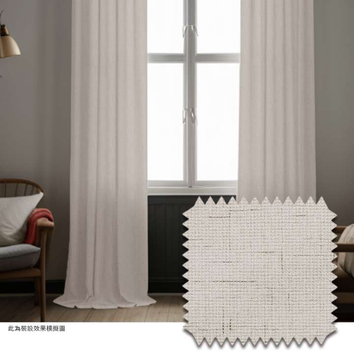 Mannada Korean Style Curtains　100% Blackout MND1009AD Cross Khaki Child Safety／Cordless Blinds & Shades Blackout Blinds & Shades Motorized Blinds／Smart Blinds & Shades