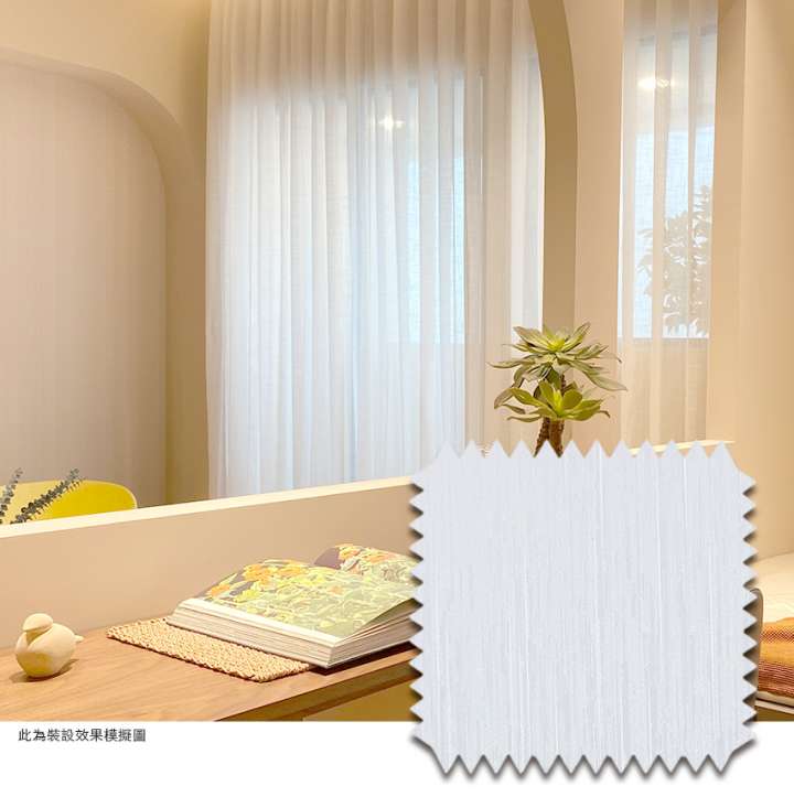 Mannada Korean Style Curtains　Sheer MND1013DA Soft Sheer Rain-like White Child Safety／Cordless Blinds & Shades Light Filtering Blinds & Shades Semi-Transparent Blinds & Shades Motorized Blinds／Smart Blinds & Shades