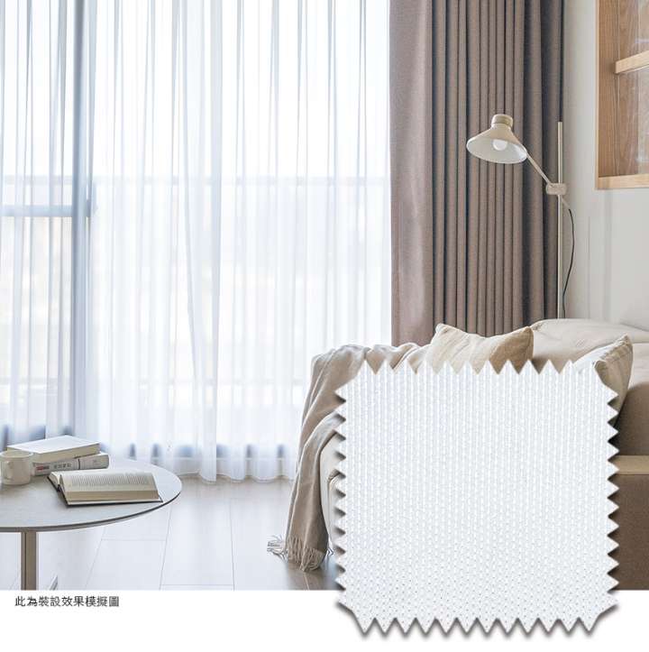 Mannada Korean Style Curtains　Sheer MND1015DA Soft Sheer Stripe White Child Safety／Cordless Blinds & Shades Light Filtering Blinds & Shades Semi-Transparent Blinds & Shades Motorized Blinds／Smart Blinds & Shades