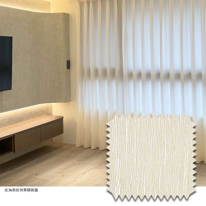 Mannada Korean Style Curtains　Sheer MND1021DA Soft Sheer Wooden Gold Child Safety／Cordless Blinds & Shades Light Filtering Blinds & Shades Semi-Transparent Blinds & Shades Motorized Blinds／Smart Blinds & Shades