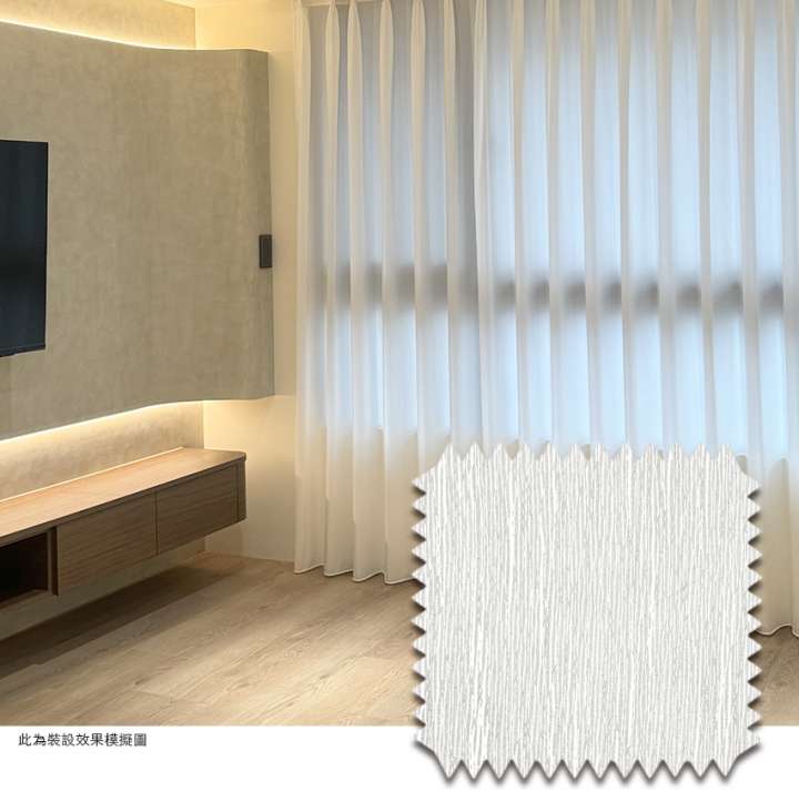 Mannada Korean Style Curtains　Sheer MND1021DB Soft Sheer Wooden White Child Safety／Cordless Blinds & Shades Light Filtering Blinds & Shades Semi-Transparent Blinds & Shades Motorized Blinds／Smart Blinds & Shades