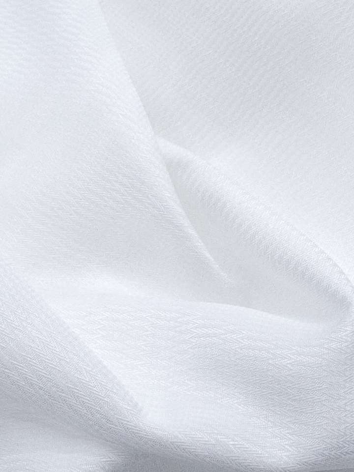 Mannada Korean Style Curtains　Sheer MND1023DA Privacy Sheer Zigzag White Child Safety／Cordless Blinds & Shades Light Filtering Blinds & Shades Semi-Transparent Blinds & Shades Motorized Blinds／Smart Blinds & Shades