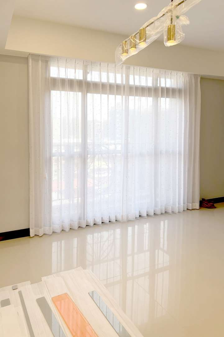 Zosen Custom-made Curtains　Sheer H3014WH Motorized Blinds／Smart Blinds & Shades Child Safety／Cordless Blinds & Shades Semi-Transparent Blinds & Shades