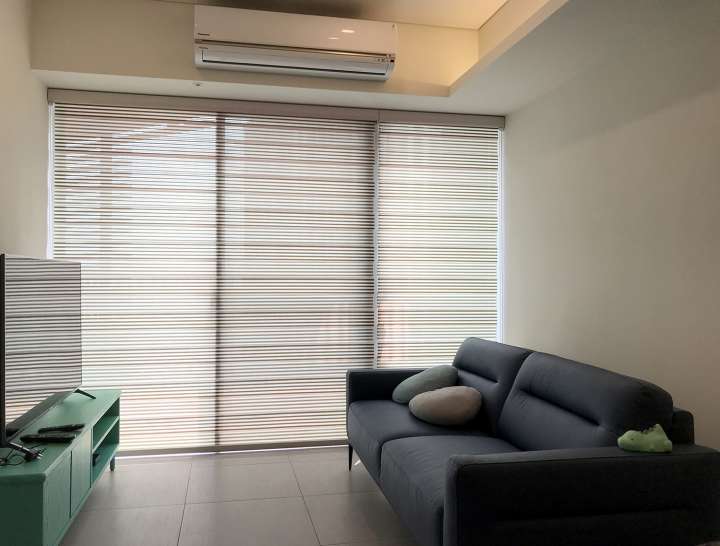 Nonya Double Roller Blinds　Vein Design ZB47 Choco Customized／Personalized Blinds & Shades Light Filtering Blinds & Shades Light-Regulating Blinds & Shades Motorized Blinds／Smart Blinds & Shades