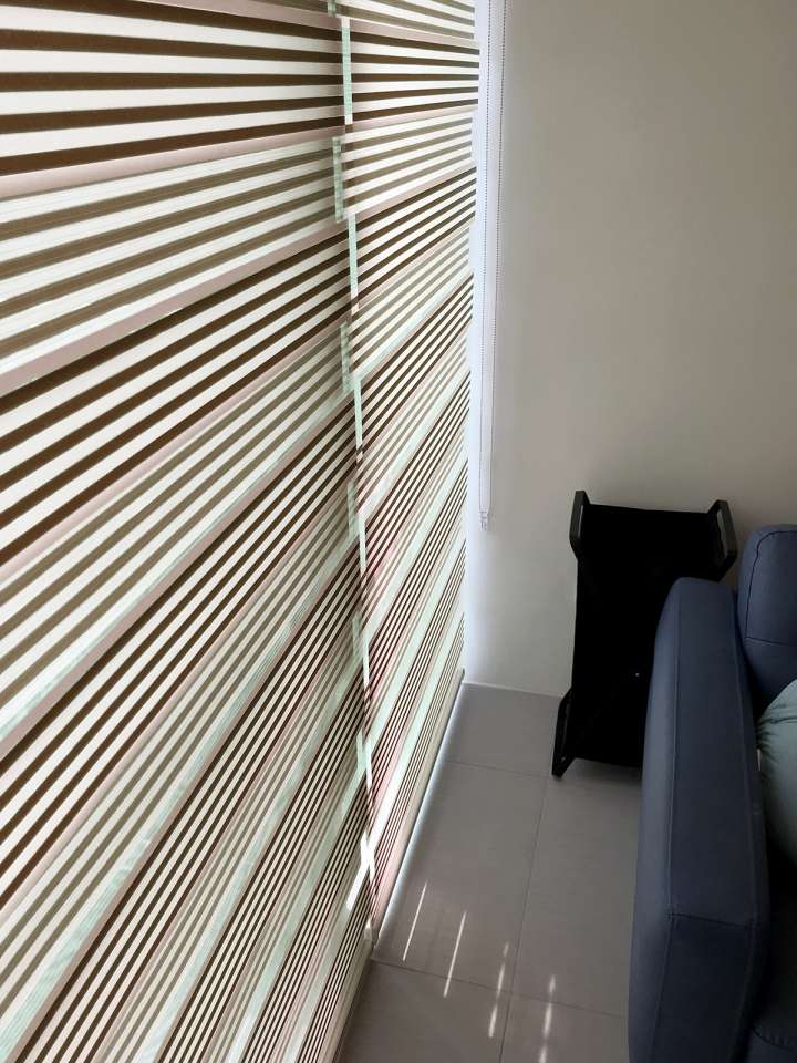 Nonya Double Roller Blinds　Vein Design ZB47 Choco Customized／Personalized Blinds & Shades Light Filtering Blinds & Shades Light-Regulating Blinds & Shades Motorized Blinds／Smart Blinds & Shades