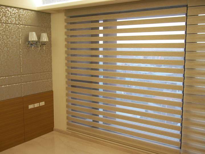 Nonya Double Roller Blinds　Vein Design H02-006 Dark Linen Customized／Personalized Blinds & Shades Light Filtering Blinds & Shades Light-Regulating Blinds & Shades Motorized Blinds／Smart Blinds & Shades