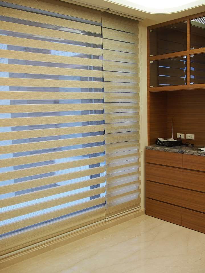 Nonya Double Roller Blinds　Vein Design H02-006 Dark Linen Customized／Personalized Blinds & Shades Light Filtering Blinds & Shades Light-Regulating Blinds & Shades Motorized Blinds／Smart Blinds & Shades