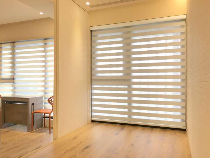 Seda Double Roller Blinds　Silky Sheen Beige Customized／Personalized Blinds & Shades Light Filtering Blinds & Shades Light-Regulating Blinds & Shades Motorized Blinds／Smart Blinds & Shades