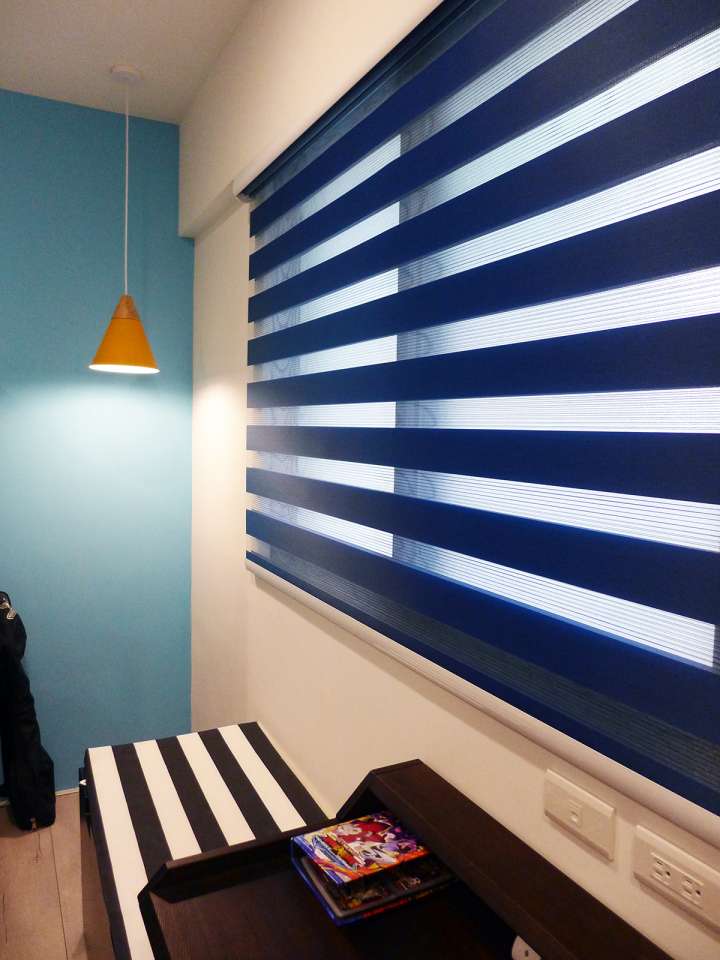 Sima Double Roller Blinds　Plain／Linen Blue Coral Customized／Personalized Blinds & Shades Light Filtering Blinds & Shades Motorized Blinds／Smart Blinds & Shades Light-Regulating Blinds & Shades