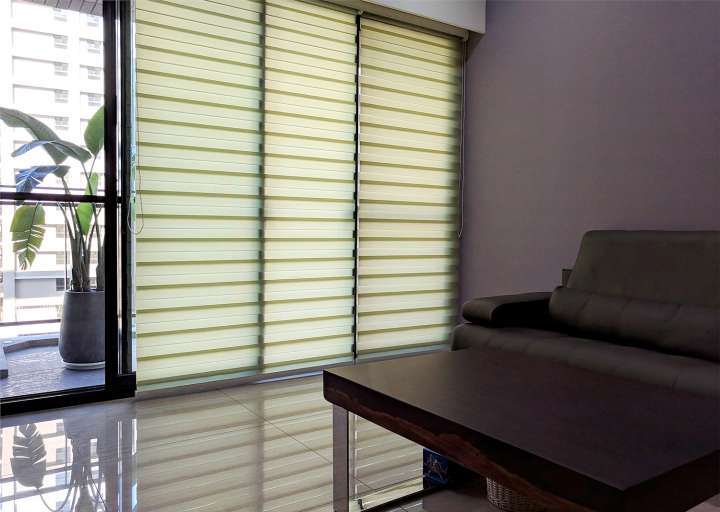 Sima Double Roller Blinds　Plain／Linen Grey Green Customized／Personalized Blinds & Shades Light Filtering Blinds & Shades Motorized Blinds／Smart Blinds & Shades Light-Regulating Blinds & Shades