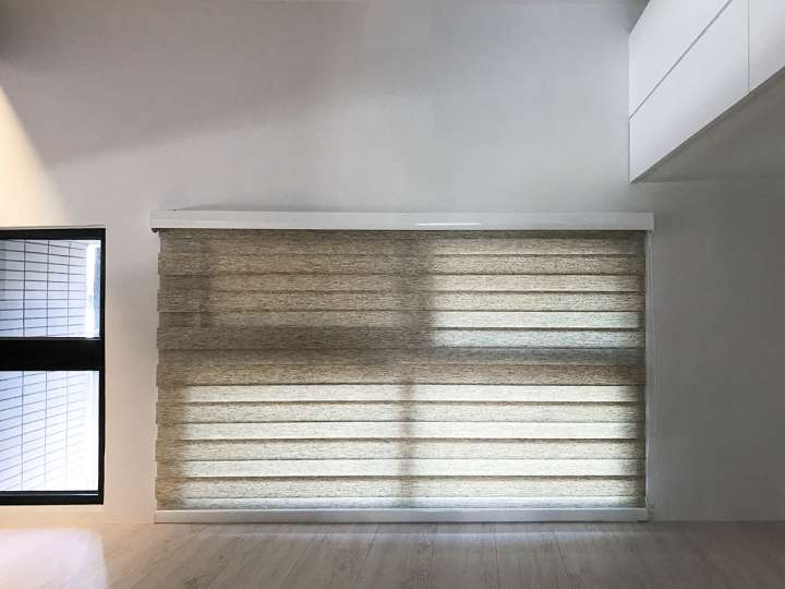 Sima Double Roller Blinds　Plain／Linen Linen Ashtree Customized／Personalized Blinds & Shades Light Filtering Blinds & Shades Motorized Blinds／Smart Blinds & Shades Light-Regulating Blinds & Shades