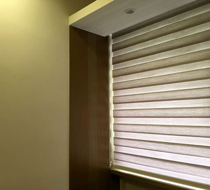 Sima Double Roller Blinds　Plain／Linen Linen Croissant Customized／Personalized Blinds & Shades Light Filtering Blinds & Shades Motorized Blinds／Smart Blinds & Shades Light-Regulating Blinds & Shades