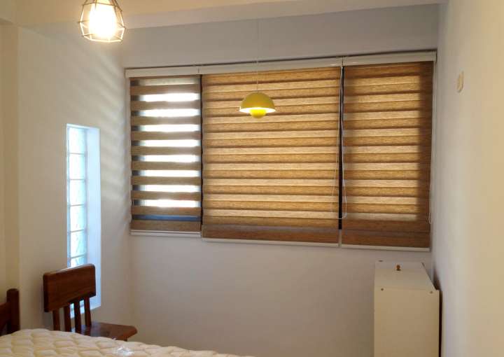 Sima Double Roller Blinds　Plain／Linen Linen Mocha Customized／Personalized Blinds & Shades Light Filtering Blinds & Shades Motorized Blinds／Smart Blinds & Shades Light-Regulating Blinds & Shades