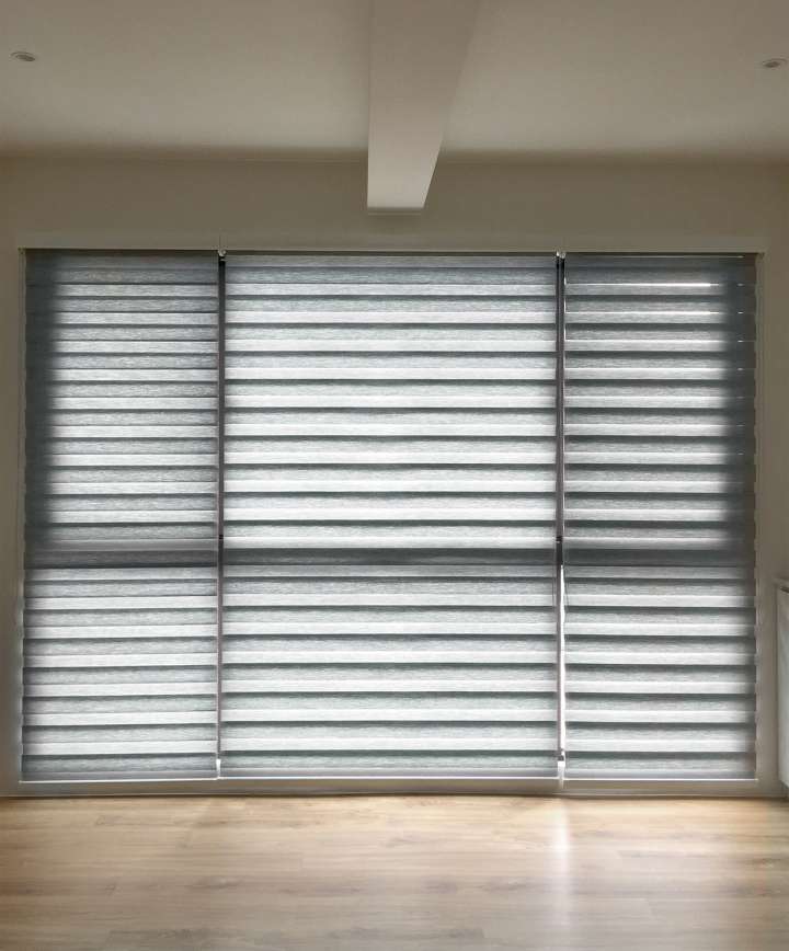 Sima Double Roller Blinds　Plain／Linen Linen Pine Customized／Personalized Blinds & Shades Light Filtering Blinds & Shades Motorized Blinds／Smart Blinds & Shades Light-Regulating Blinds & Shades