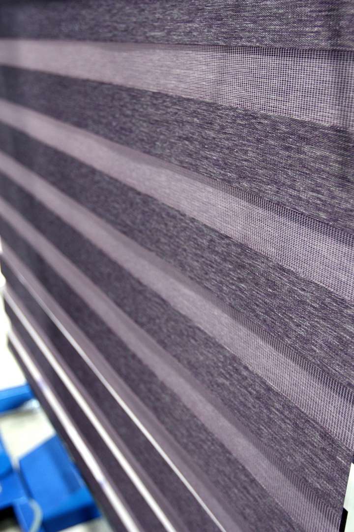 Sima Double Roller Blinds　Plain／Linen Linen Purple Customized／Personalized Blinds & Shades Light Filtering Blinds & Shades Motorized Blinds／Smart Blinds & Shades Light-Regulating Blinds & Shades