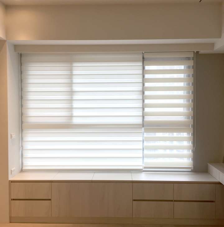 Sima Double Roller Blinds　Plain／Linen Linen Vanilla Customized／Personalized Blinds & Shades Light Filtering Blinds & Shades Light-Regulating Blinds & Shades Motorized Blinds／Smart Blinds & Shades