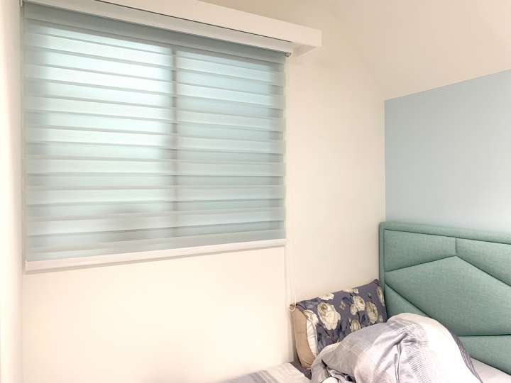 Sima Double Roller Blinds　Plain／Linen Ocean Wave Customized／Personalized Blinds & Shades Light Filtering Blinds & Shades Light-Regulating Blinds & Shades Motorized Blinds／Smart Blinds & Shades