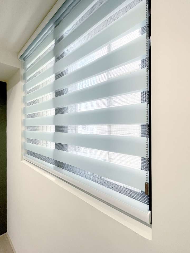 Sima Double Roller Blinds　Plain／Linen Ocean Wave Customized／Personalized Blinds & Shades Light Filtering Blinds & Shades Motorized Blinds／Smart Blinds & Shades Light-Regulating Blinds & Shades