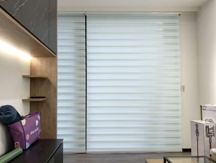 Sima Double Roller Blinds　Plain／Linen Ocean Wave Customized／Personalized Blinds & Shades Light Filtering Blinds & Shades Light-Regulating Blinds & Shades Motorized Blinds／Smart Blinds & Shades