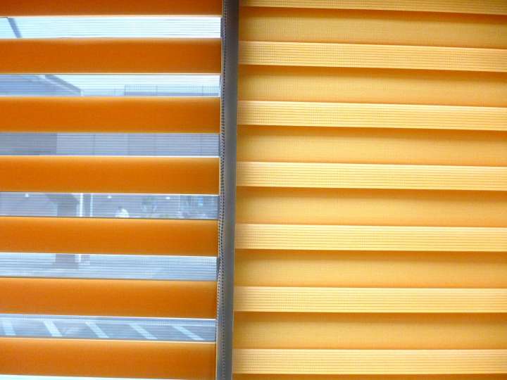 Sima Double Roller Blinds　Plain／Linen Orange Customized／Personalized Blinds & Shades Light Filtering Blinds & Shades Light-Regulating Blinds & Shades Motorized Blinds／Smart Blinds & Shades