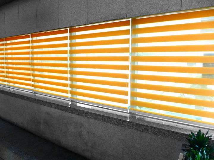 Sima Double Roller Blinds　Plain／Linen Orange Customized／Personalized Blinds & Shades Light Filtering Blinds & Shades Light-Regulating Blinds & Shades Motorized Blinds／Smart Blinds & Shades