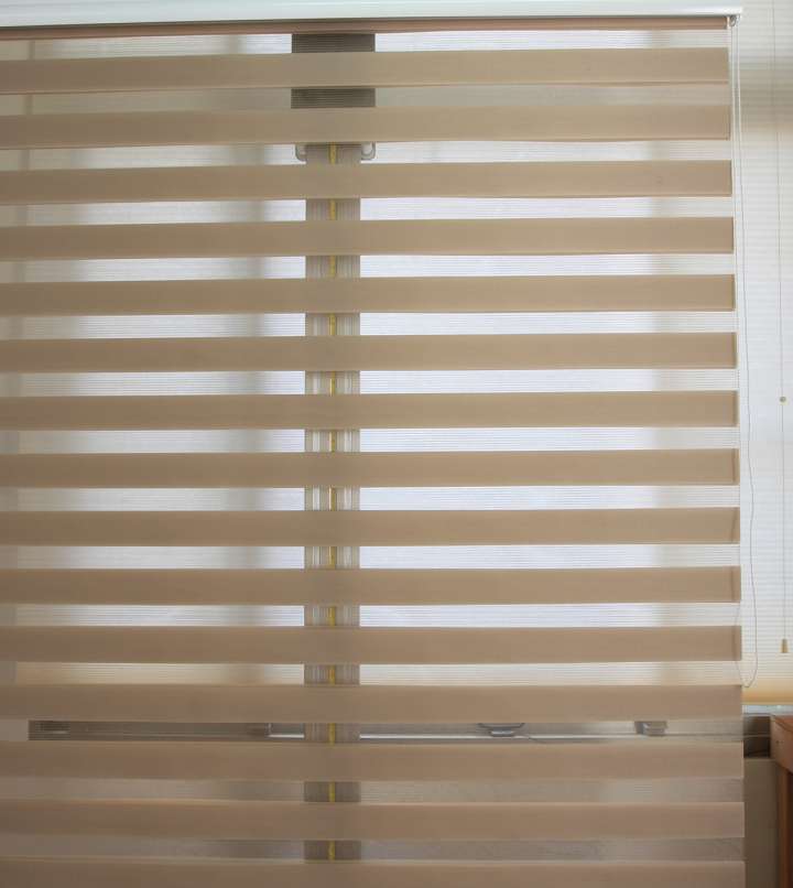 Sima Double Roller Blinds　Plain／Linen Sand Customized／Personalized Blinds & Shades Light Filtering Blinds & Shades Motorized Blinds／Smart Blinds & Shades Light-Regulating Blinds & Shades