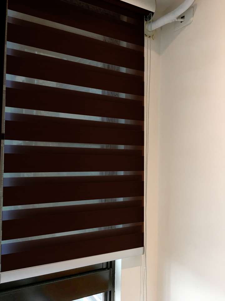 Yoka Double Roller Blinds　Blackout CN8158 Chocolate Customized／Personalized Blinds & Shades Blackout Blinds & Shades Light-Regulating Blinds & Shades Motorized Blinds／Smart Blinds & Shades