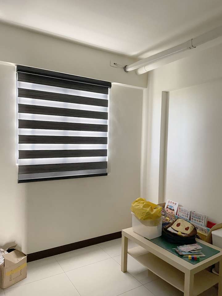 Yoka Double Roller Blinds　Blackout CN8157 Dark Grey Customized／Personalized Blinds & Shades Blackout Blinds & Shades Motorized Blinds／Smart Blinds & Shades Light-Regulating Blinds & Shades