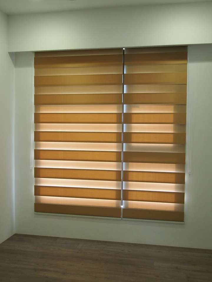 Yoka Double Roller Blinds　Blackout BL905 Latte Customized／Personalized Blinds & Shades Blackout Blinds & Shades Motorized Blinds／Smart Blinds & Shades Light-Regulating Blinds & Shades