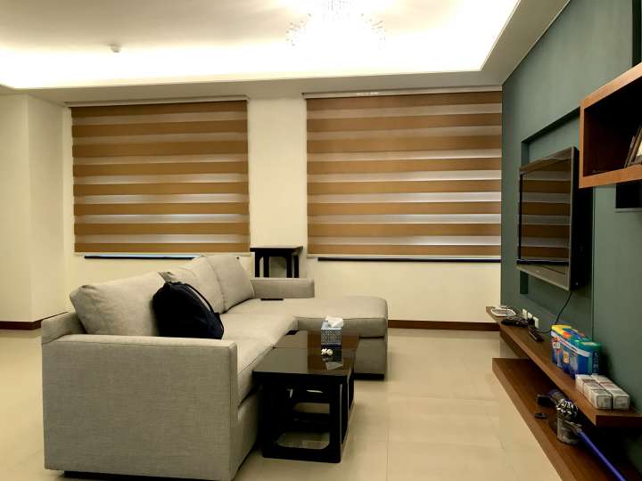 Yoka Double Roller Blinds　Blackout BL905 Latte Customized／Personalized Blinds & Shades Blackout Blinds & Shades Light-Regulating Blinds & Shades Motorized Blinds／Smart Blinds & Shades