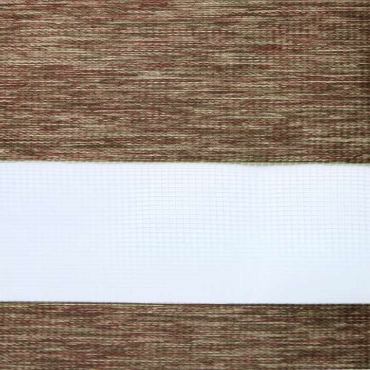 Yoka Double Roller Blinds　Blackout B1006 Linen Brown Customized／Personalized Blinds & Shades Blackout Blinds & Shades Motorized Blinds／Smart Blinds & Shades Light-Regulating Blinds & Shades