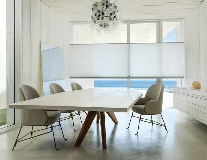 Coulisse Honeycomb Shades　Sheer HAT-0001 ATOM White Heat Insulation Blinds & Shades Semi-Transparent Blinds & Shades Motorized Blinds／Smart Blinds & Shades