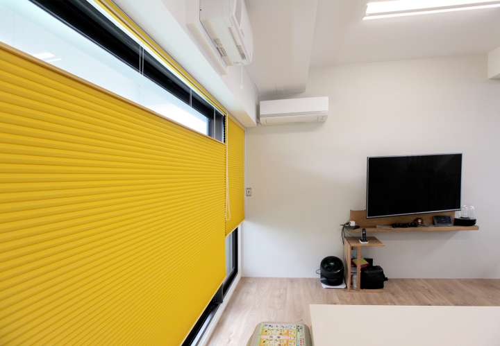 Vali  Honeycomb Shades　Blackout Cyber Yellow Heat Insulation Blinds & Shades Child Safety／Cordless Blinds & Shades Blackout Blinds & Shades Motorized Blinds／Smart Blinds & Shades