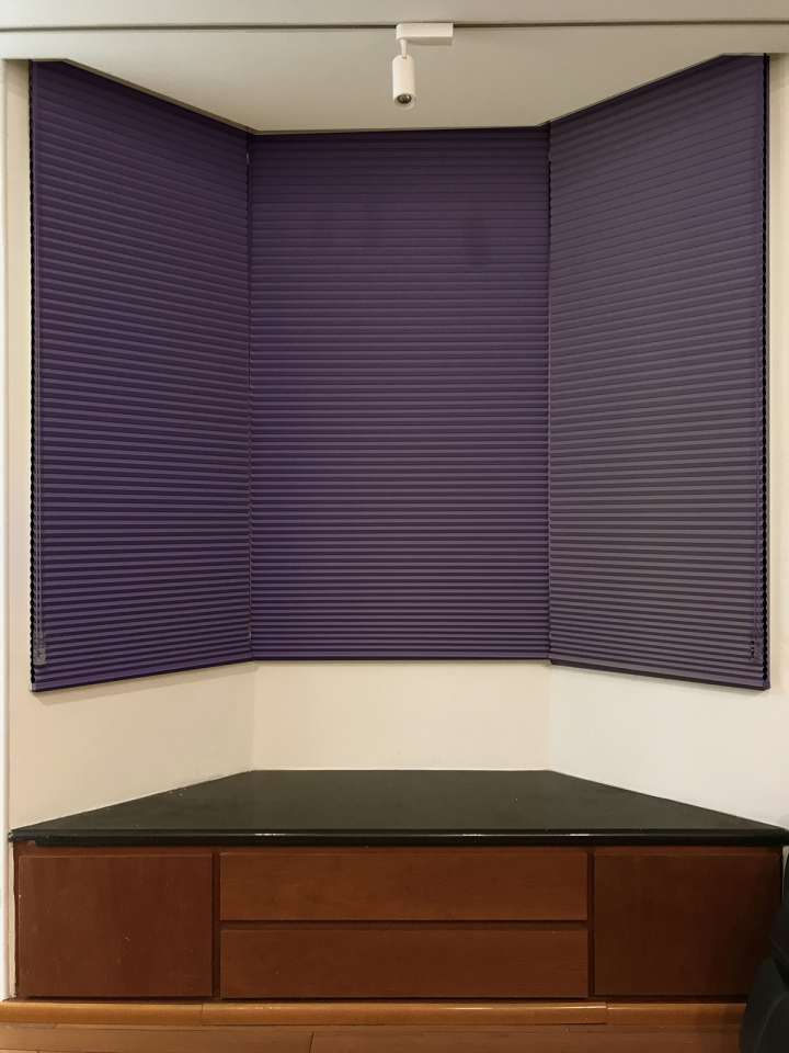 Vali  Honeycomb Shades　Blackout Royal Purple Heat Insulation Blinds & Shades Child Safety／Cordless Blinds & Shades Blackout Blinds & Shades Motorized Blinds／Smart Blinds & Shades