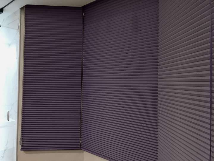 Vali  Honeycomb Shades　Blackout Royal Purple Heat Insulation Blinds & Shades Child Safety／Cordless Blinds & Shades Blackout Blinds & Shades Motorized Blinds／Smart Blinds & Shades