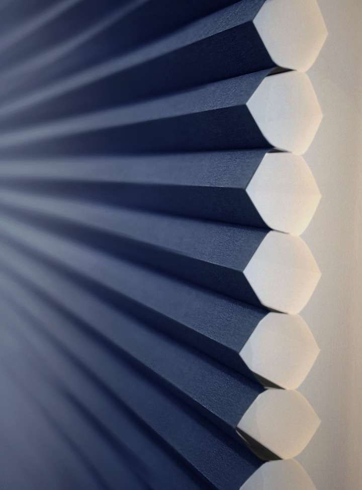 Vali Honeycomb Shades　Light Filtering Jean Blue Heat Insulation Blinds & Shades Child Safety／Cordless Blinds & Shades Light Filtering Blinds & Shades Motorized Blinds／Smart Blinds & Shades