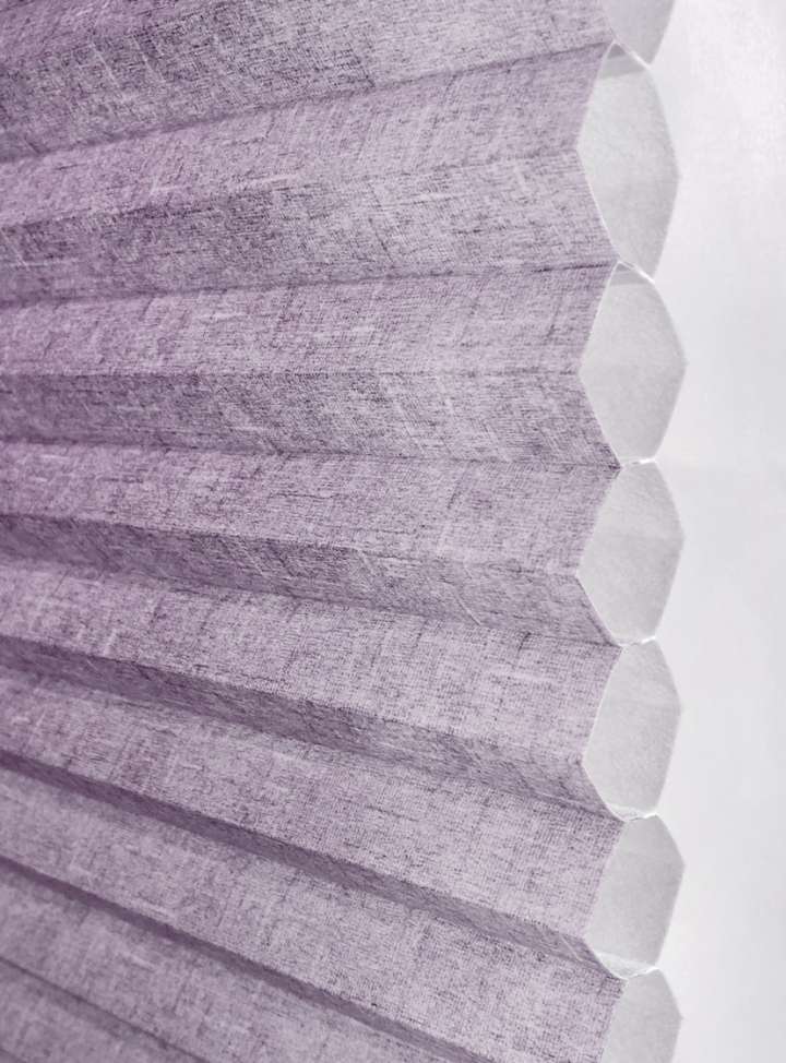 Vali Honeycomb Shades　Light Filtering Linen Royal Purple Heat Insulation Blinds & Shades Child Safety／Cordless Blinds & Shades Light Filtering Blinds & Shades Motorized Blinds／Smart Blinds & Shades