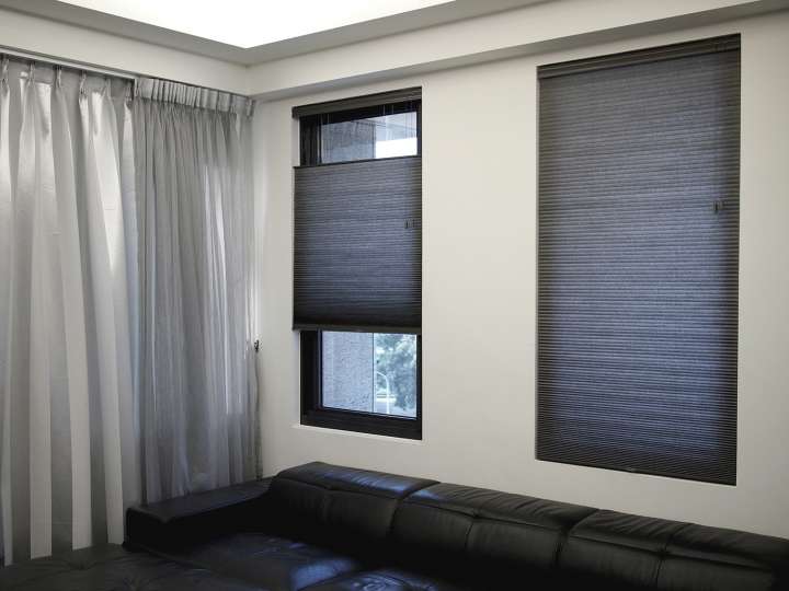 Vali Honeycomb Shades　Light Filtering Royal Gray Heat Insulation Blinds & Shades Child Safety／Cordless Blinds & Shades Light Filtering Blinds & Shades Motorized Blinds／Smart Blinds & Shades