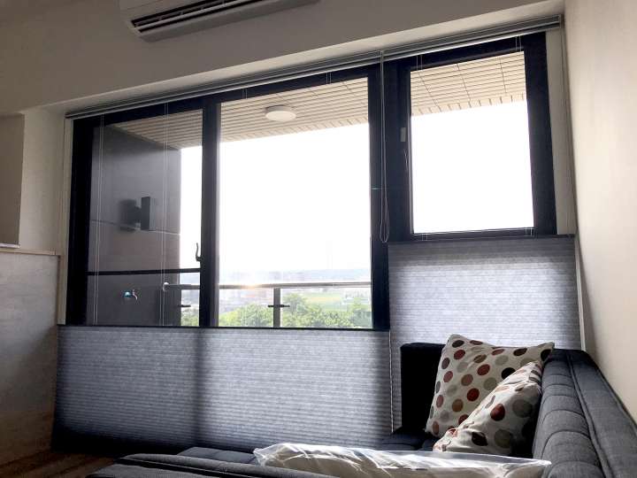 Vali Honeycomb Shades　Light Filtering Royal Gray Heat Insulation Blinds & Shades Child Safety／Cordless Blinds & Shades Light Filtering Blinds & Shades Motorized Blinds／Smart Blinds & Shades