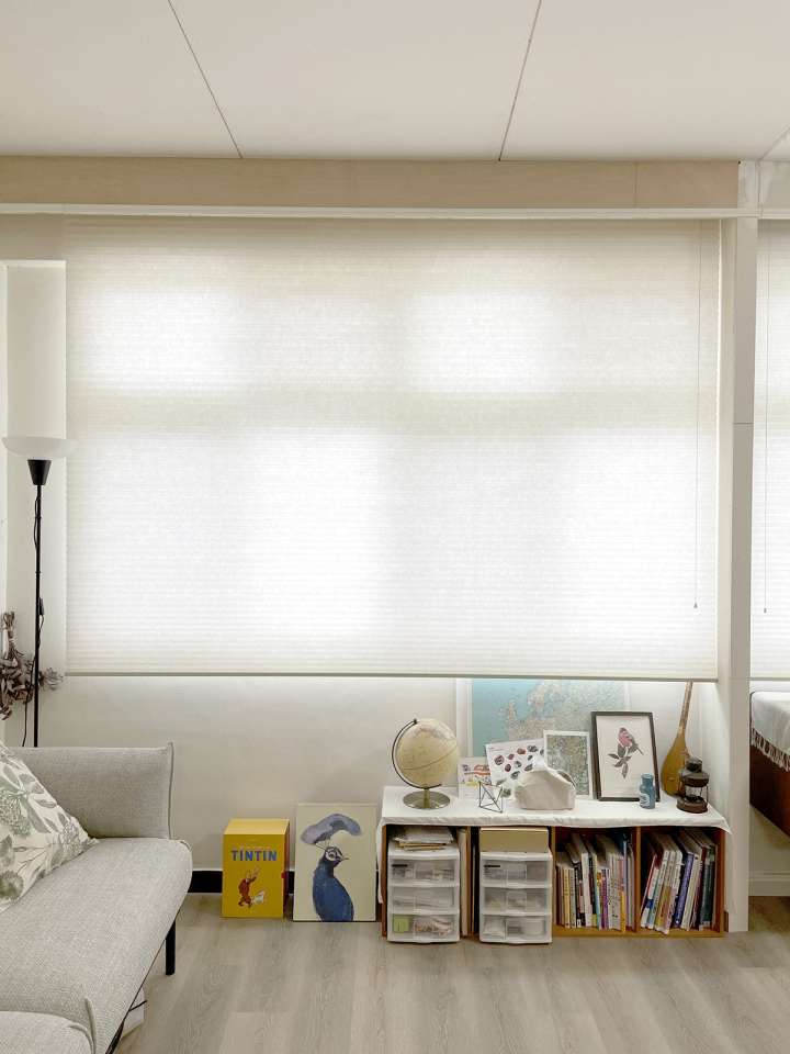 Vali Honeycomb Shades　Light Filtering Winter White Heat Insulation Blinds & Shades Child Safety／Cordless Blinds & Shades Light Filtering Blinds & Shades Motorized Blinds／Smart Blinds & Shades