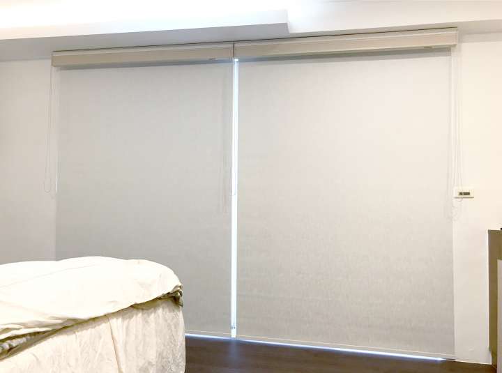Emmi Roller Blinds　Texture Blackout Rhodes Beige Customized／Personalized Blinds & Shades Hydraulic Spring System／Spring Blinds Child Safety／Cordless Blinds & Shades Blackout Blinds & Shades Motorized Blinds／Smart Blinds & Shades